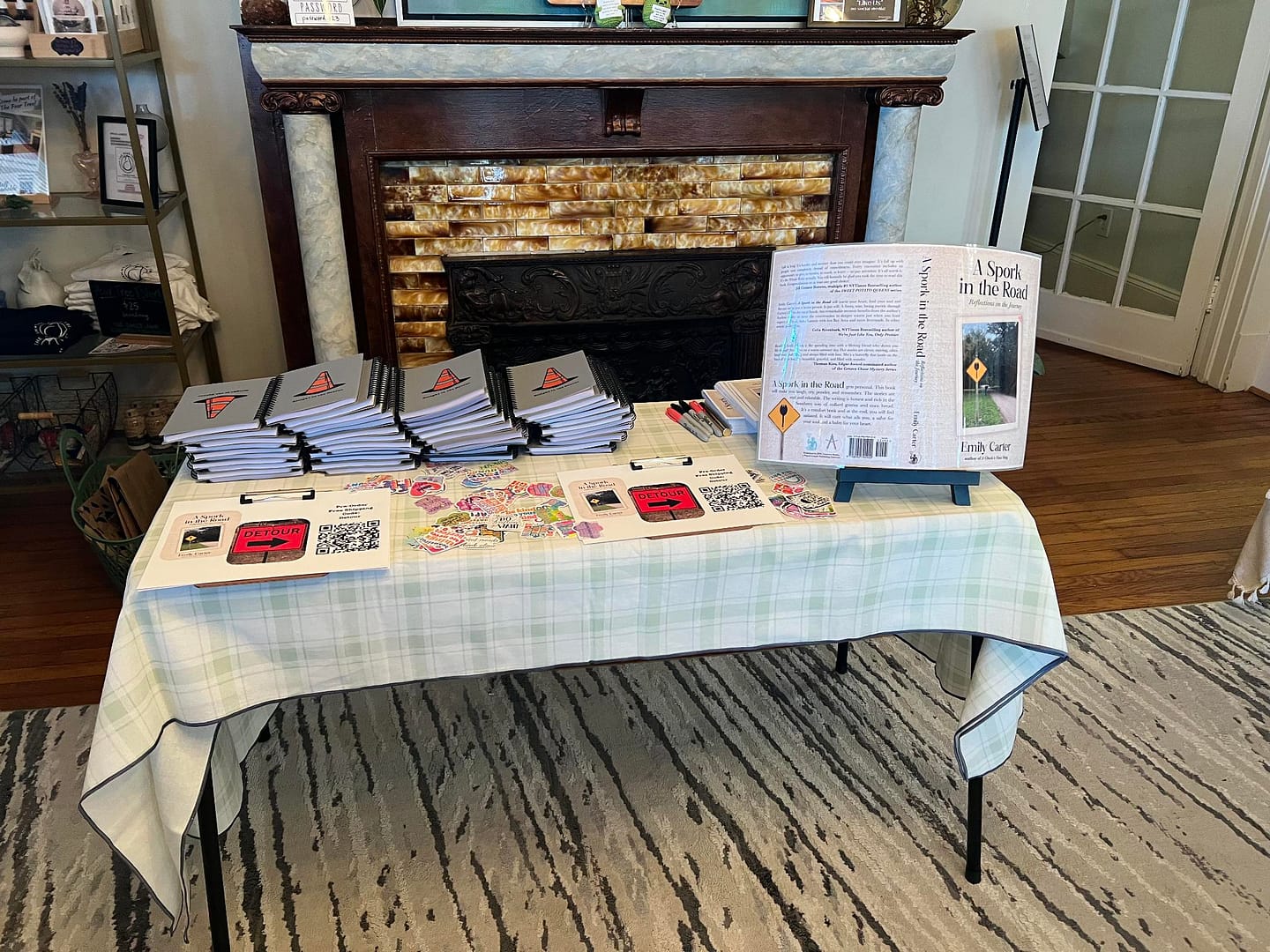 Emily Carter Book Signing Setup